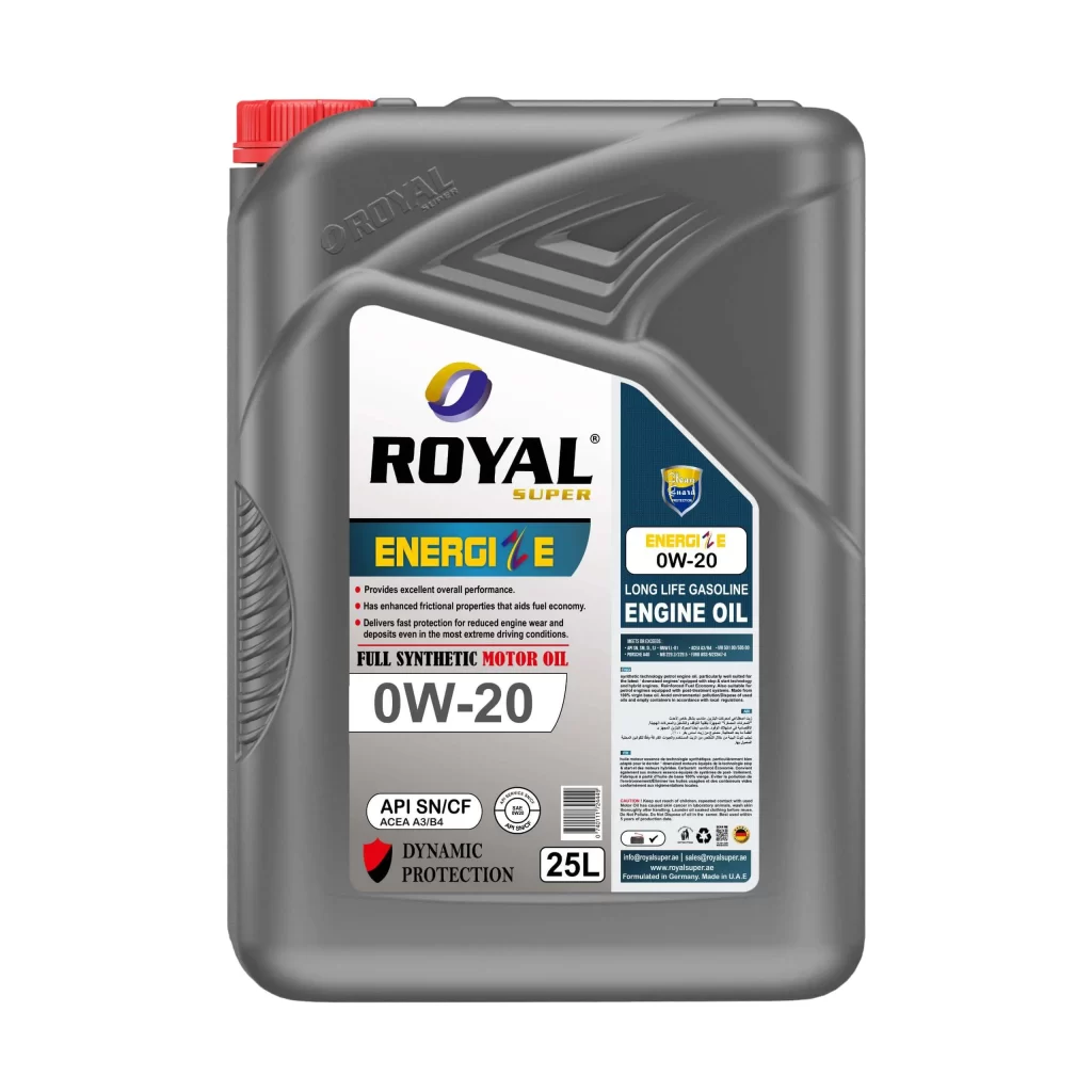 Royal Super Lubricants Engine Oil 0W-20 API SN/CF for Petrol Vehicle 25 ...