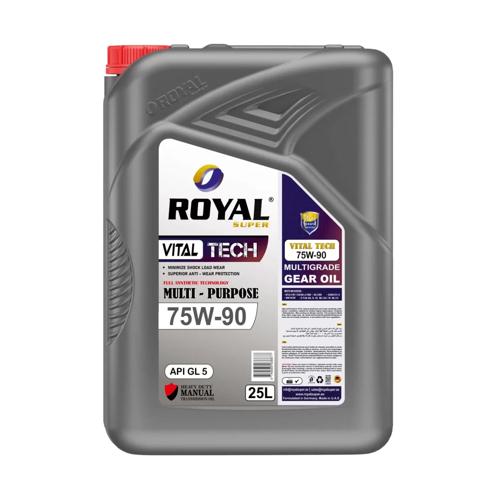Royal Super Lubricants Gear Oil 75W-90 API GL 5 – 25 Liter - Royal ...